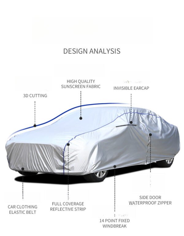 Universal Car Cover All Weather Protection Sun Rain Hail Proof Full Coverage