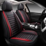 Full Set Universal Car Seat Covers 5 Pieces Waterproof Nappa Leather Auto Protectors