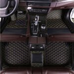 BLACK & YELLOW DIAMOND STITCHING LUXURY CAR MATS
