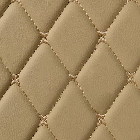 BEIGE DIAMOND STITCHING LUXURY CAR MATS