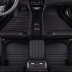 BLACK STRIPE STITCHING LUXURY CAR MATS