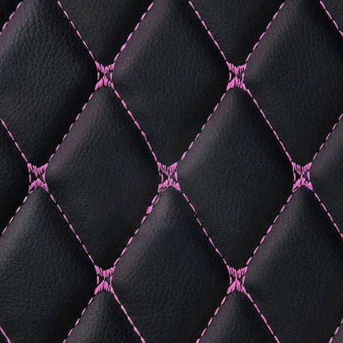 BLACK & PURPLE DIAMOND STITCHING LUXURY CAR MATS