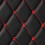 BLACK & RED DIAMOND STITCHING LUXURY CAR MATS