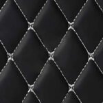 BLACK &WHITE DIAMOND STITCHING LUXURY CAR MATS