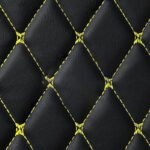 BLACK & YELLOW DIAMOND STITCHING LUXURY CAR MATS