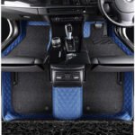 CUSTOMIZED DOUBLE-LAYER BLUE BASE WITH BLACK LOOP PILE CAR MATS