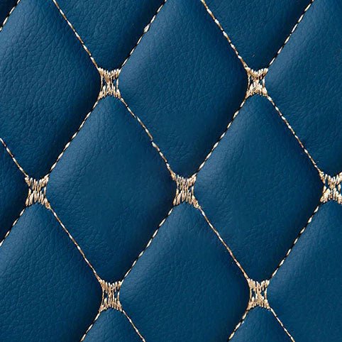 BLUE DIAMOND STITCHING LUXURY CAR MATS