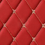 CHERRY RED DIAMOND STITCHING LUXURY CAR MATS