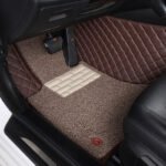CUSTOMIZED DOUBLE-LAYER COFFEE BASE WITH LIGHT BROWN LOOP PILE CAR MATS