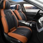 Car Seat Covers Full Set Nappa Leather Car Seat Cushion Seat Covers for Cars Universal Fit for Most Cars