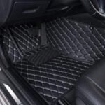 BLACK &WHITE DIAMOND STITCHING LUXURY CAR MATS