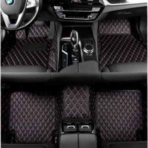 BLACK & PURPLE DIAMOND STITCHING LUXURY CAR MATS