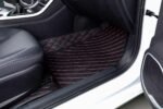 BLACK & RED DIAMOND STITCHING LUXURY CAR MATS