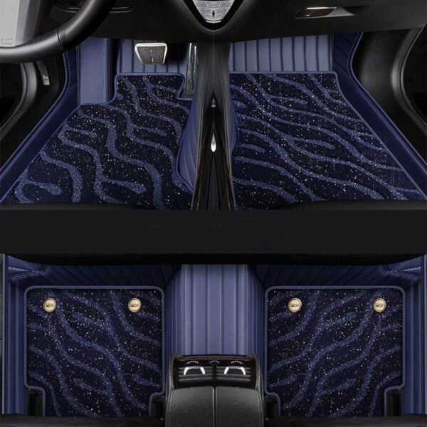 DARK BLUE GALAXY DOUBLE LAYER CUSTOMIZED CAR MAT
